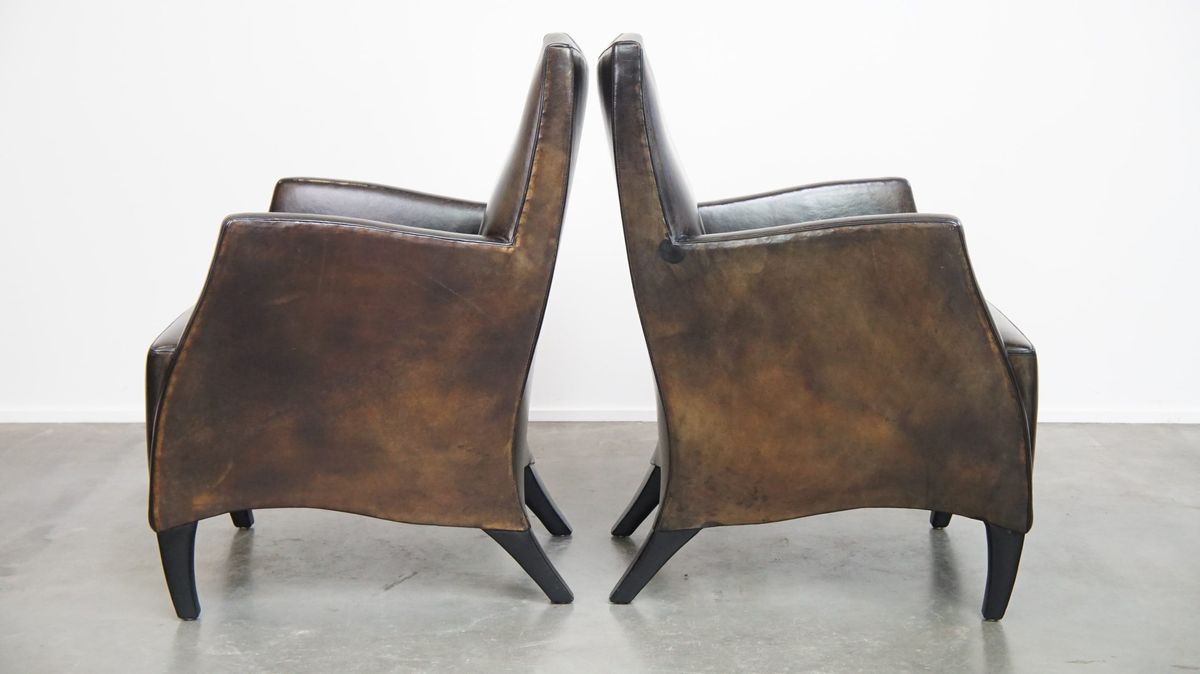 Set Van 4 Zeer Mooie Schapenleren Design Eetkamerstoelen Van Bart van Bekhoven image 6