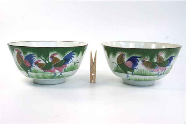 2 Chinese Schalen Met Kippen image 3