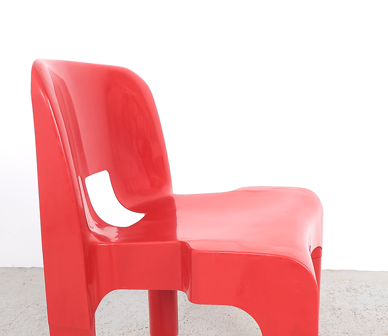 Joe Colombo Universal Stoelen Rood, 1960s image 11