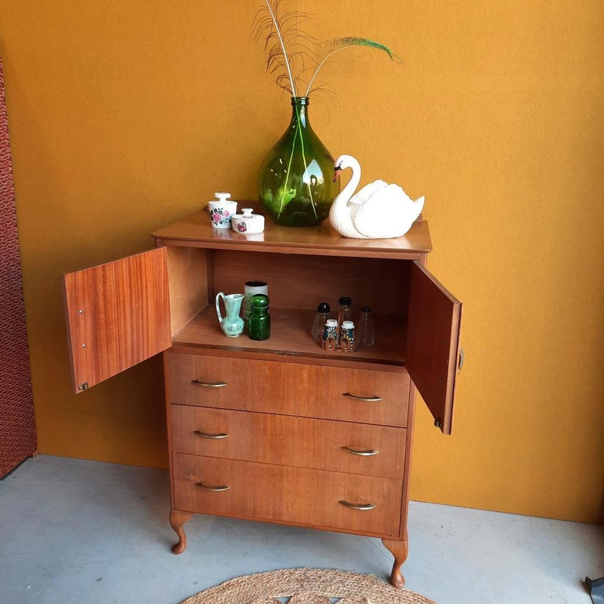 Vintage Kruk Met Patchwork Lederen Bekleding, Rond Krukje image 19