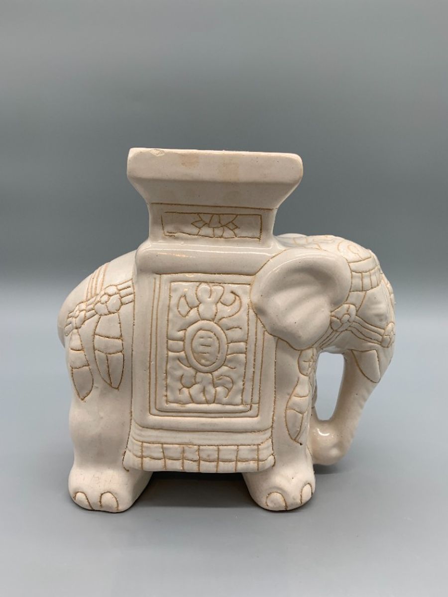 Vintage Olifant Keramiek Plantentafeltje 70's image 7