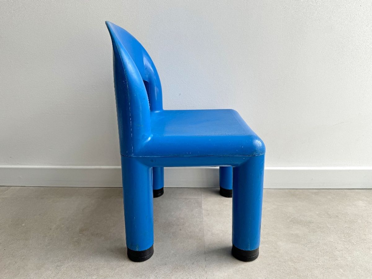 Blauwe Plastic Space Age Kinder Stoel image 7