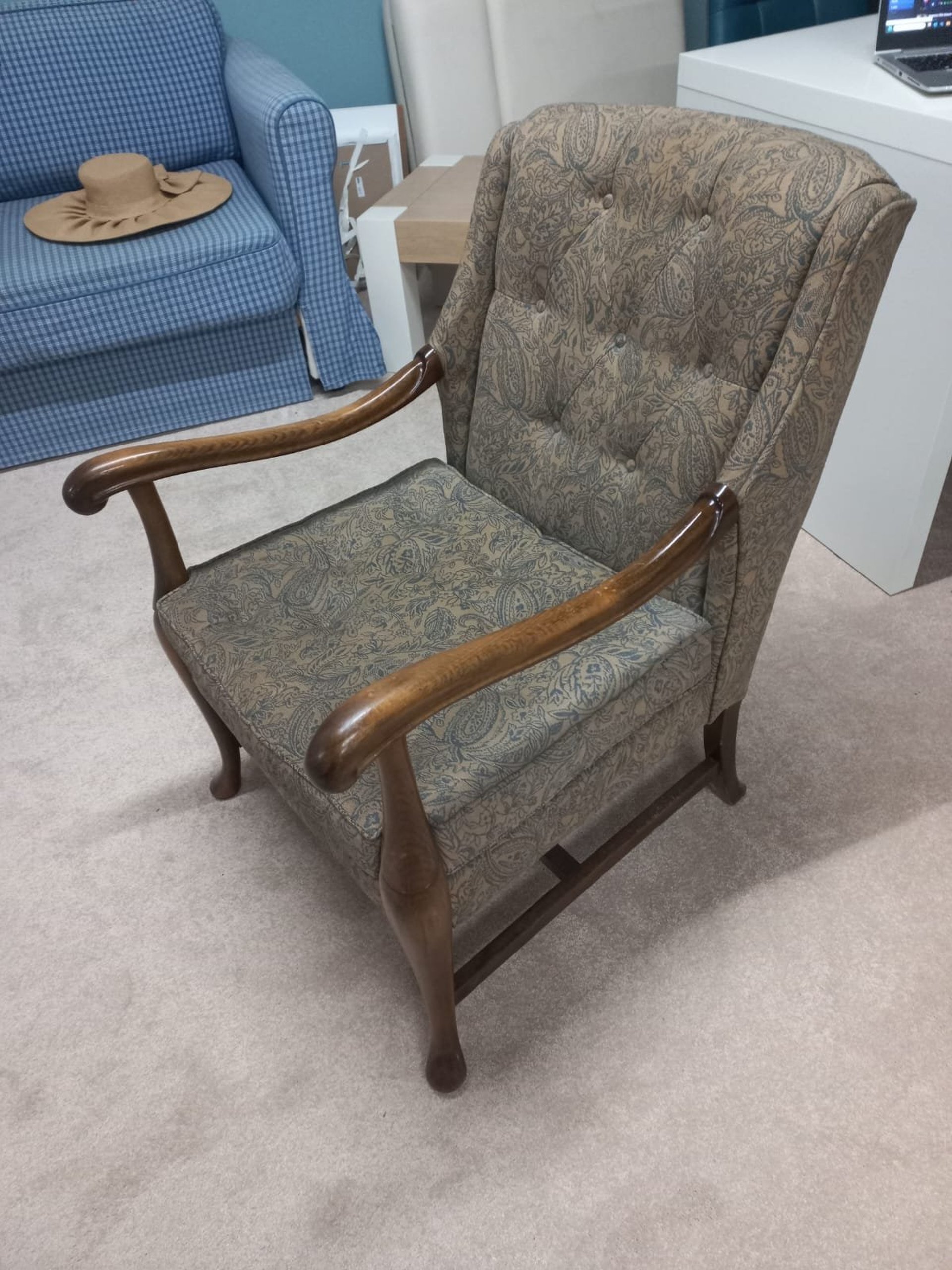 Jaren 50 Hollandse Fauteuil Originele Stof image 3
