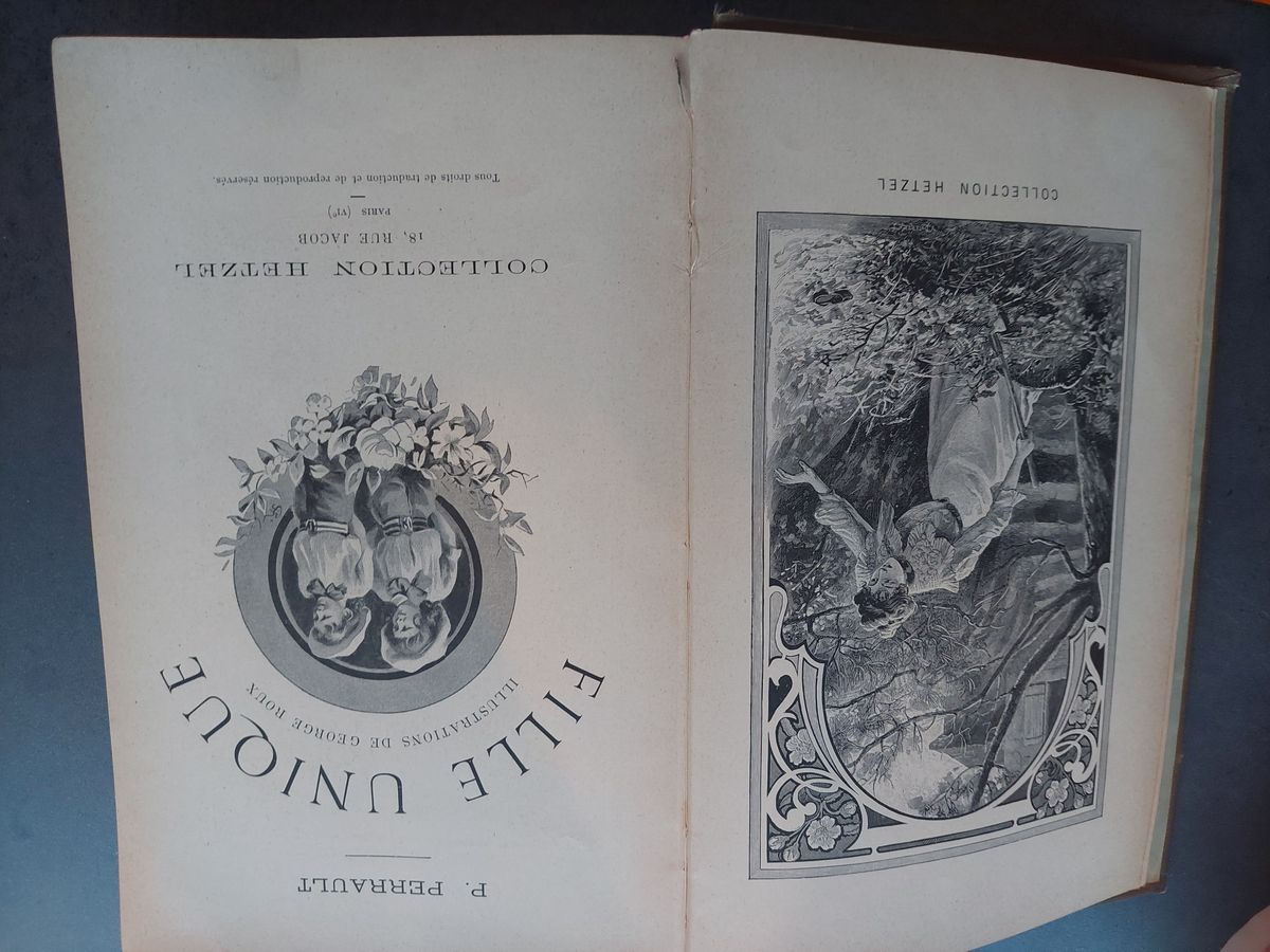Antiek Boek Collection Hetzel .p.perrault.fille Unique. image 5