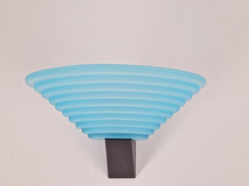 Postmoderne Wandlamp Mazzega Murano Glas Italië ´80 Blauw image 4