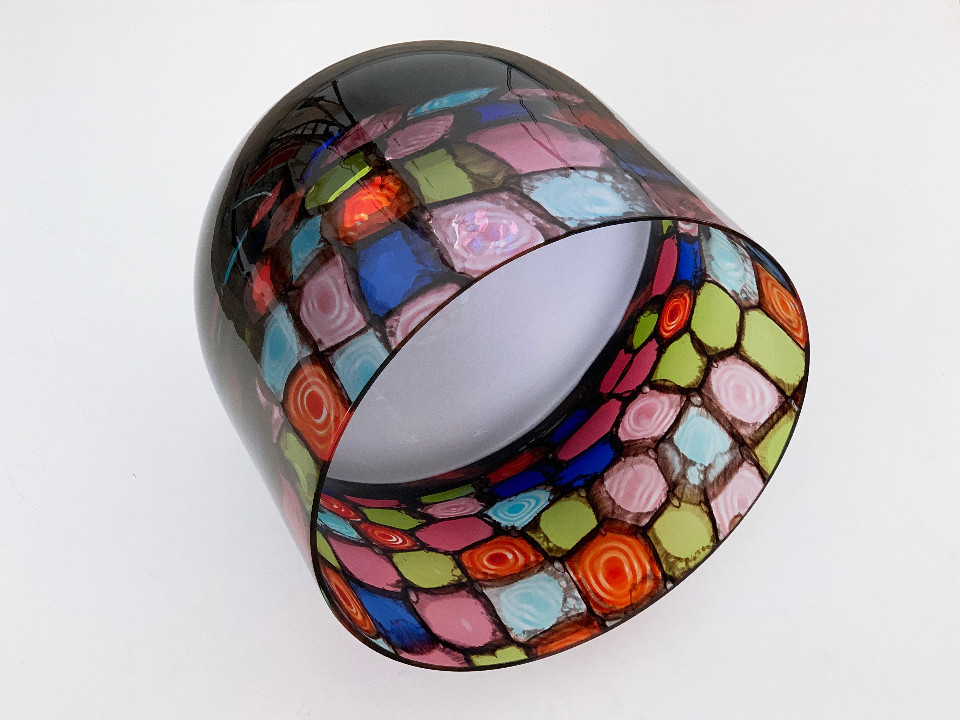 Vintage Murano Hanglamp Leucos Massari Italiaans Design image 4