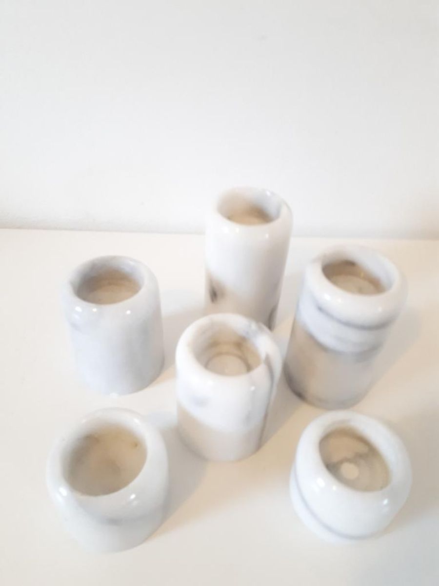 Vintage Kandelaars Van Marmer Waxinelicht Houders | Kerst image 4