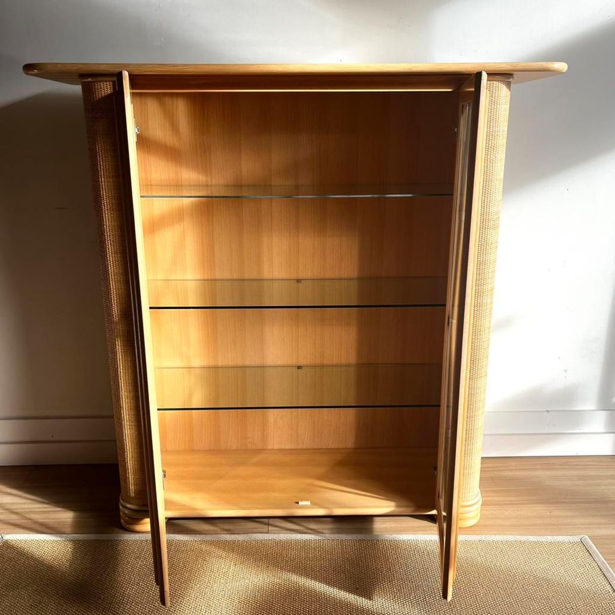 Sale! Roberti Rattan Vitrinekast Rotan Mid Century Vintage image 7