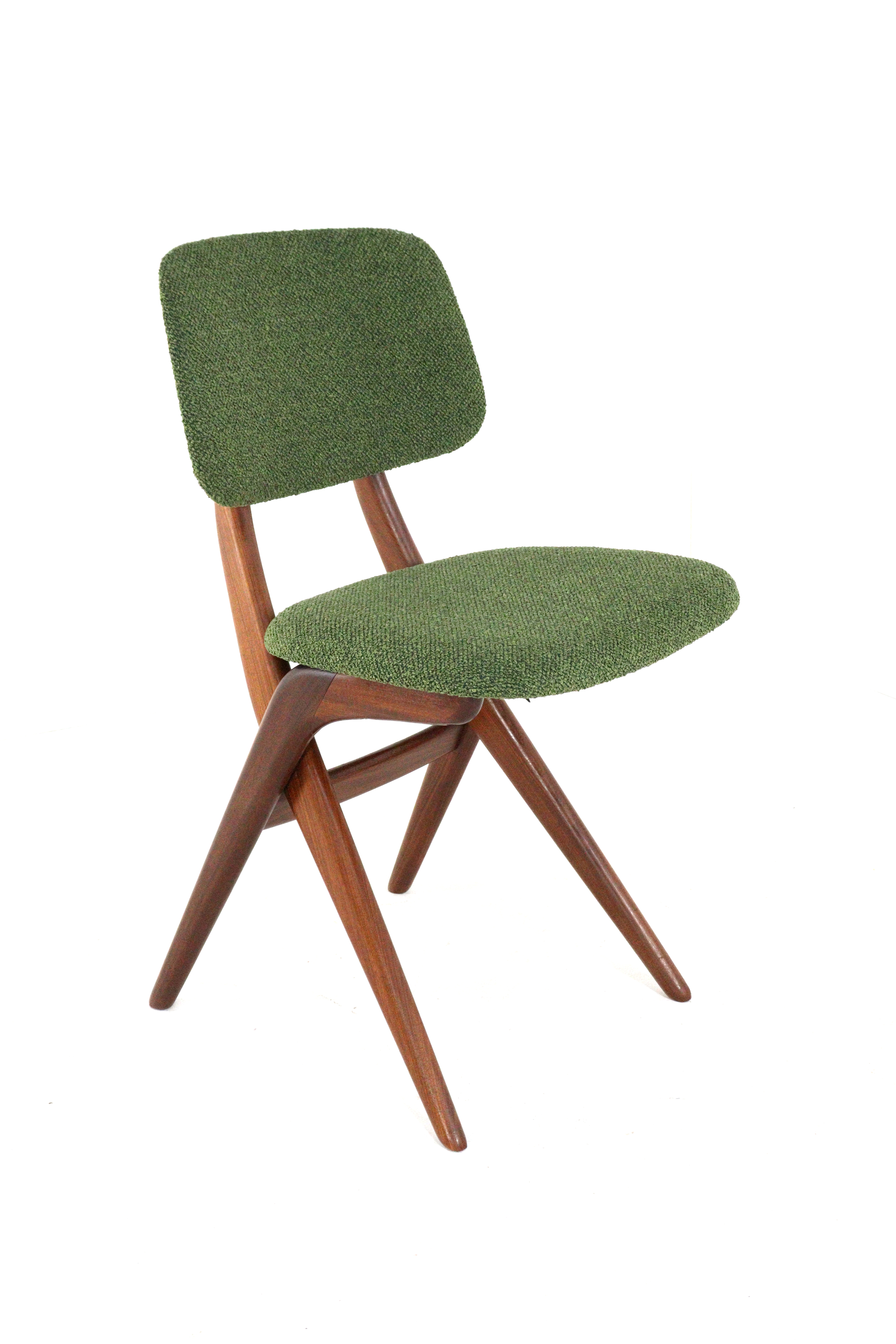 Set 6 Scissor Chairs Stoelen Attr Louis Van Teeffelen Vintage image 4