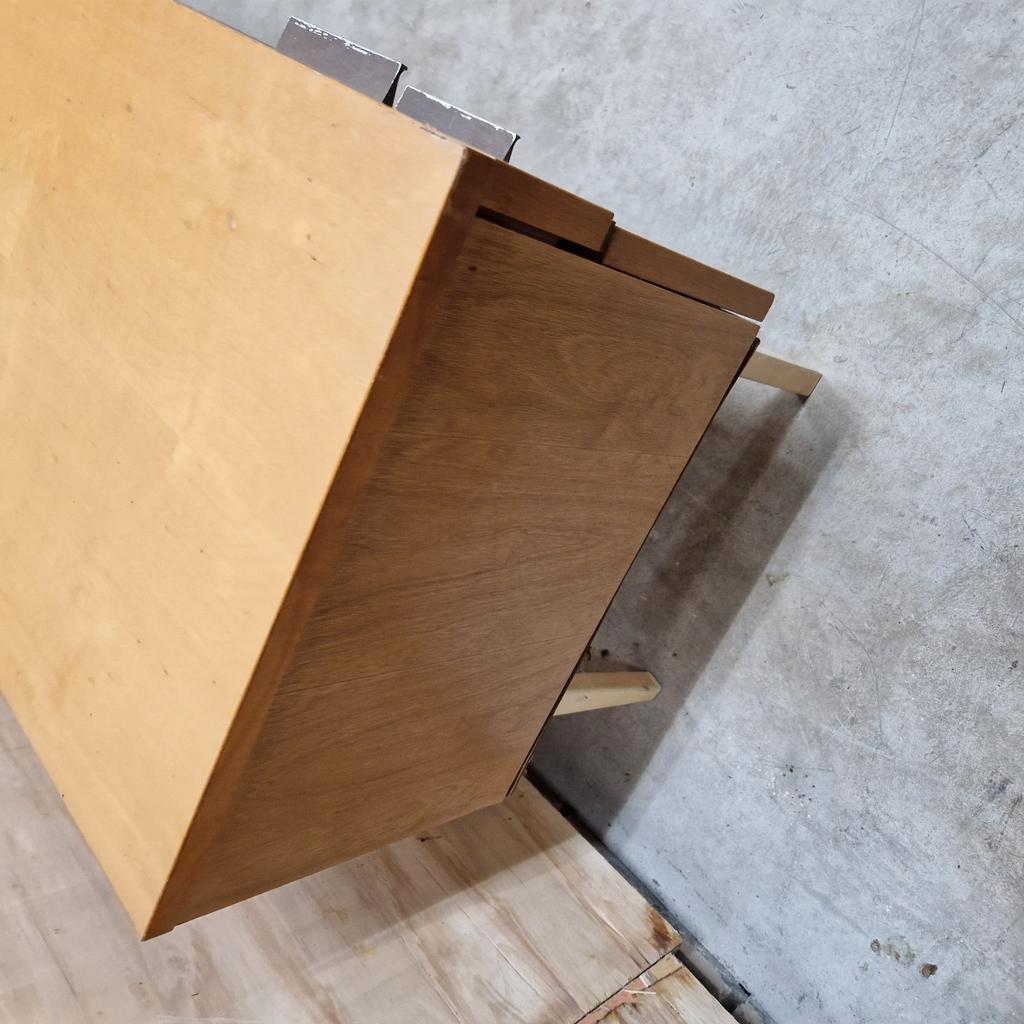 Vintage Dressoir Kastje Retro Dressoirtje Berken Fineer image 8