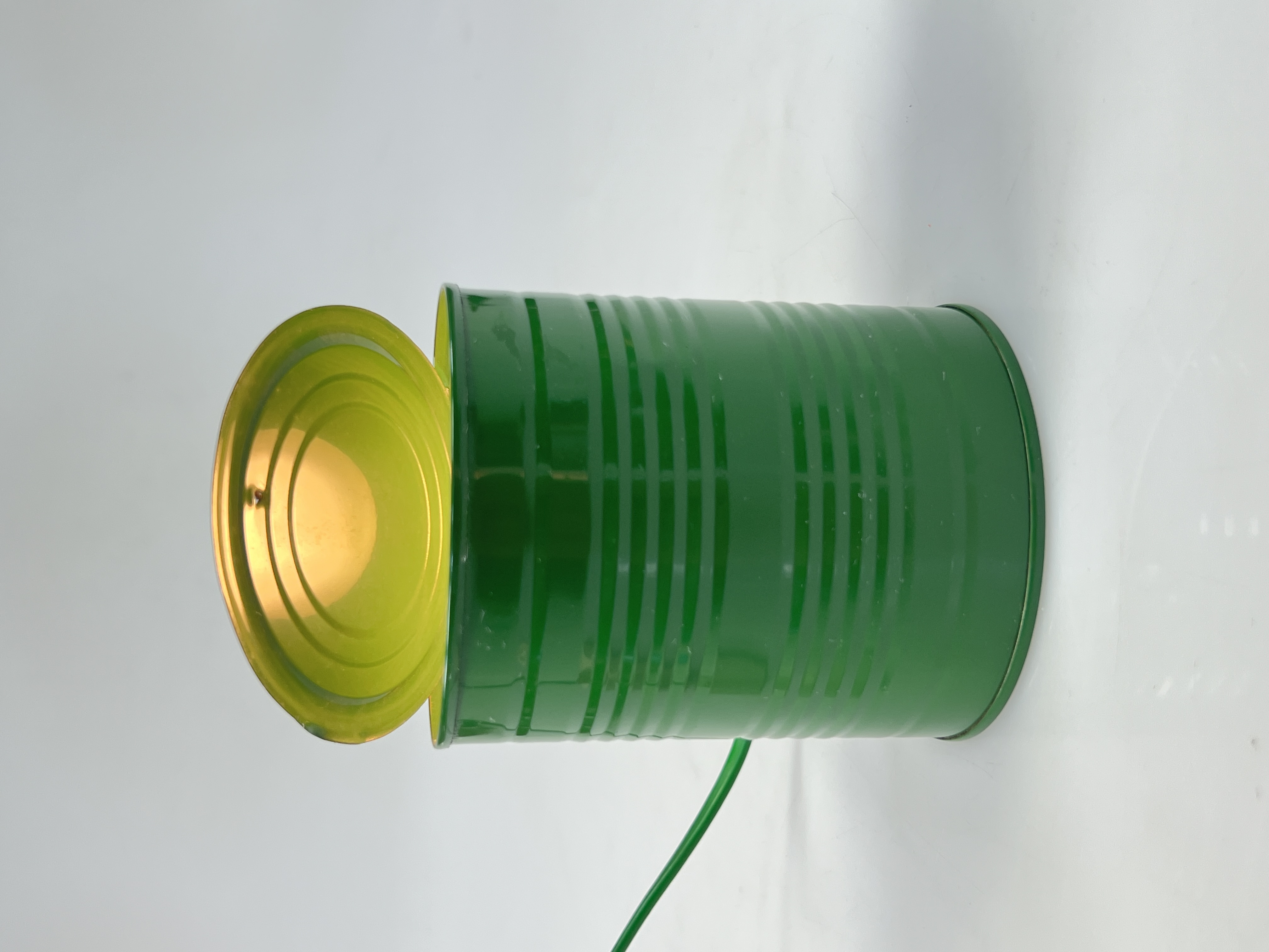 Vintage Groene Tin Can Lamp, Ad Van Berlo, Vrieland Design, 1980's image 7