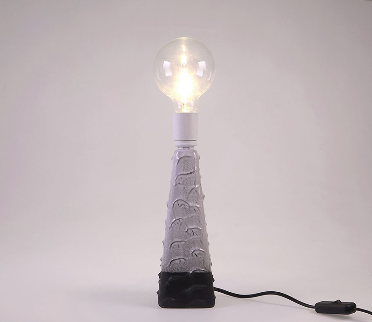 Deens Design Fat Lava Lampevoet Zwart Met Wit image 4