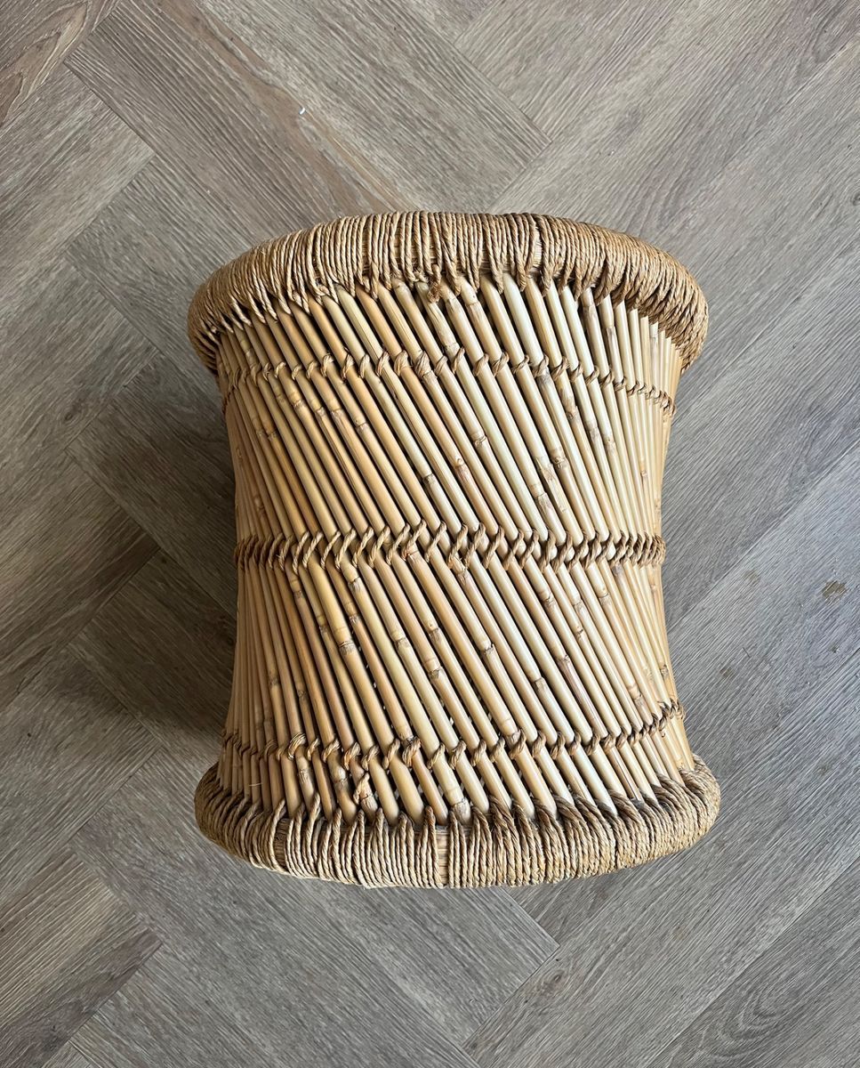 Vintage Bamboe - Jute Krukje/bijzettafeltje image 4