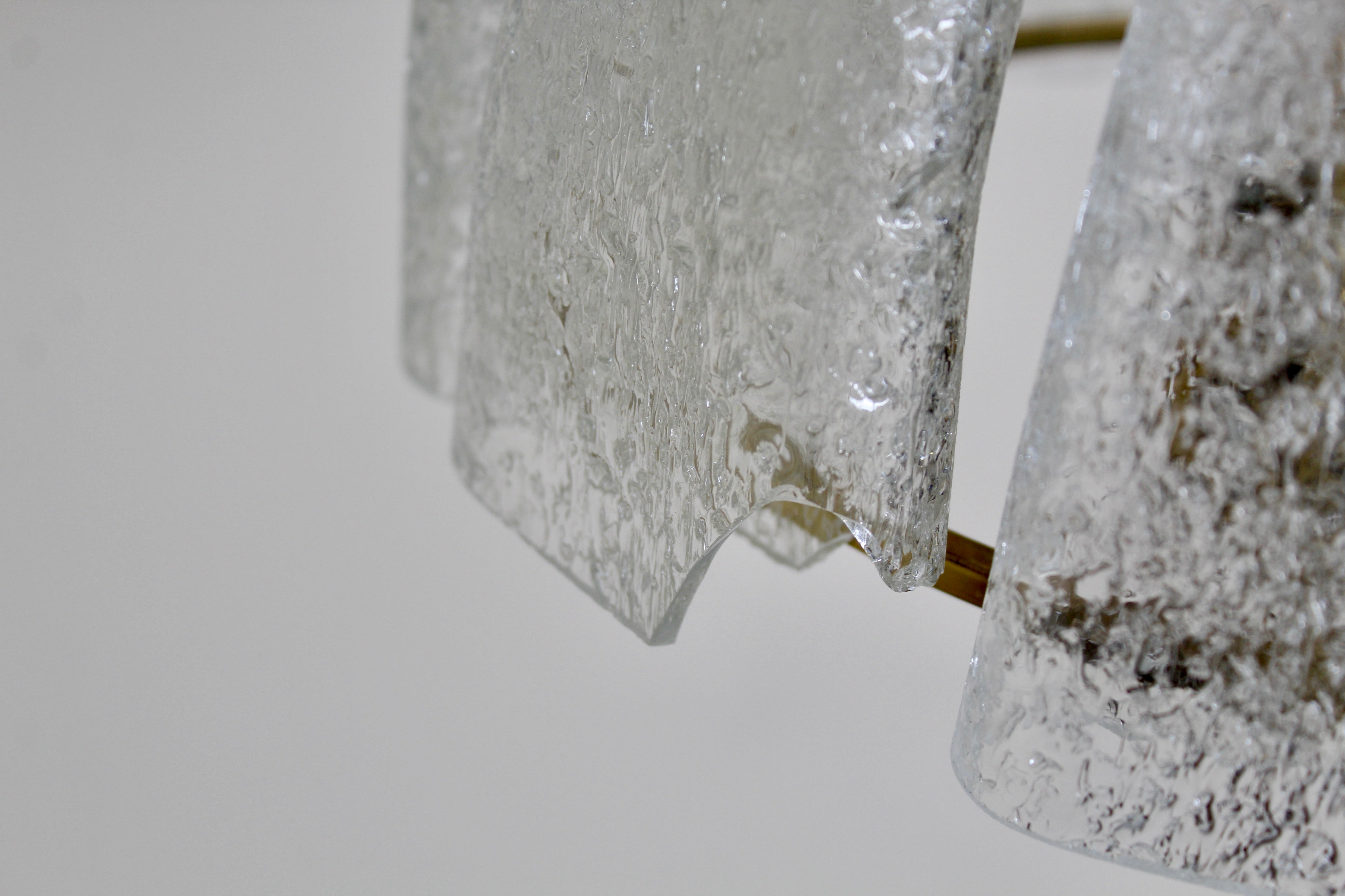 Vintage Hanglamp Doria - Jaren '70, Iceglass image 11