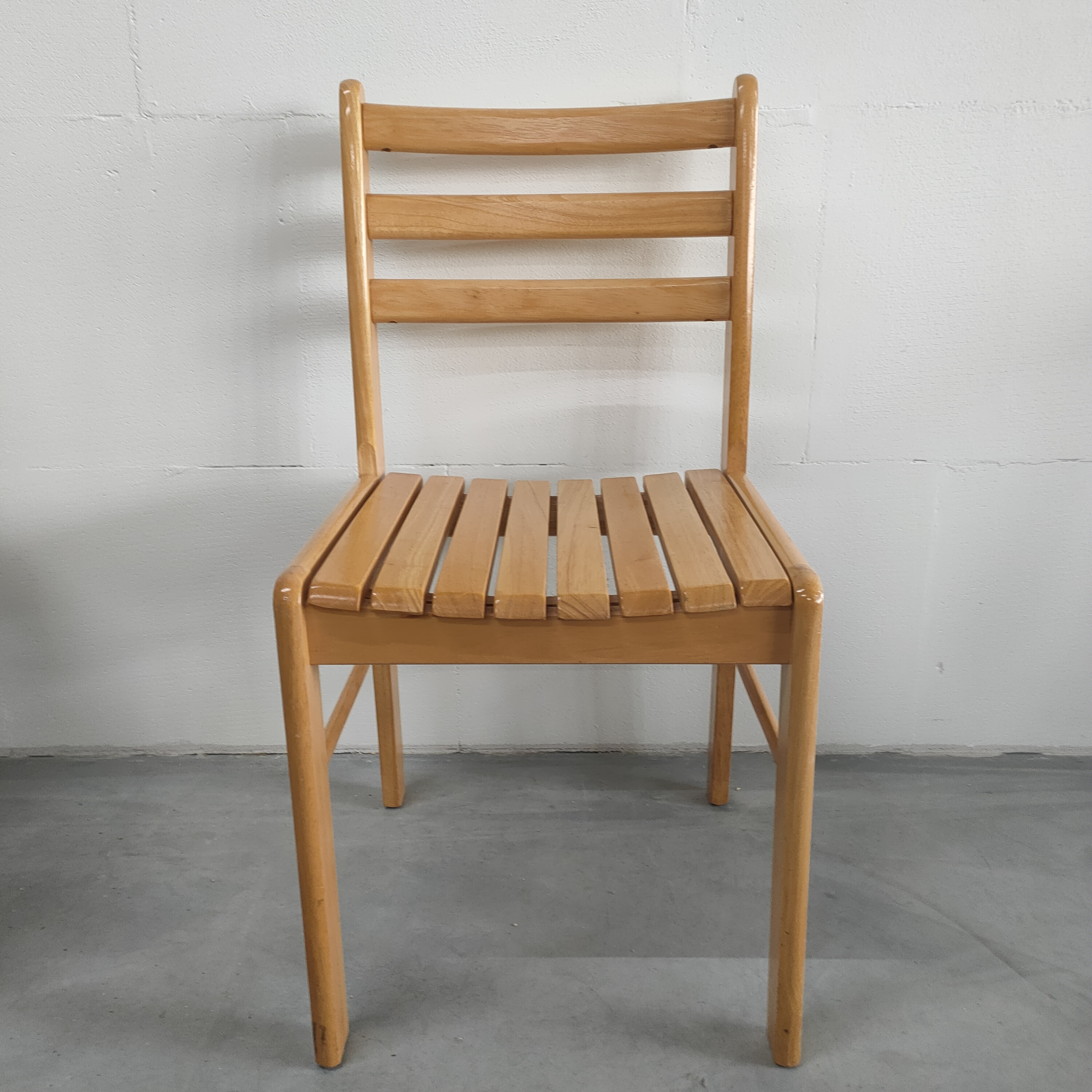 Set (van 4) Scandinavische Beukenhouten Eetkamerstoelen image 2