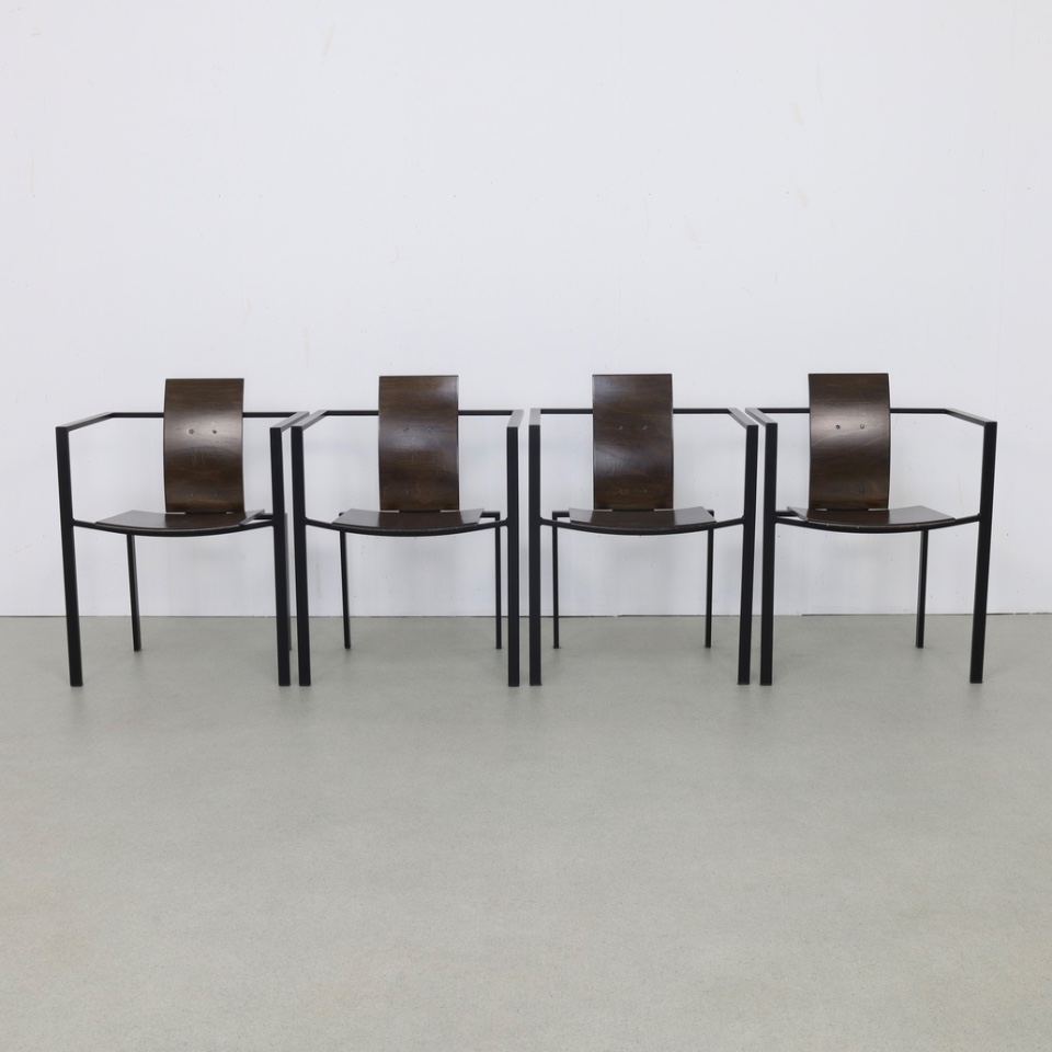 4x Postmoderne Eetkamerstoel Van Karl Friedrich Förster Voor Kff, 1980s image 5