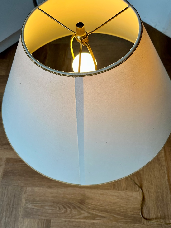 Glasstube & Brass Hollywood Regency Lamp image 11