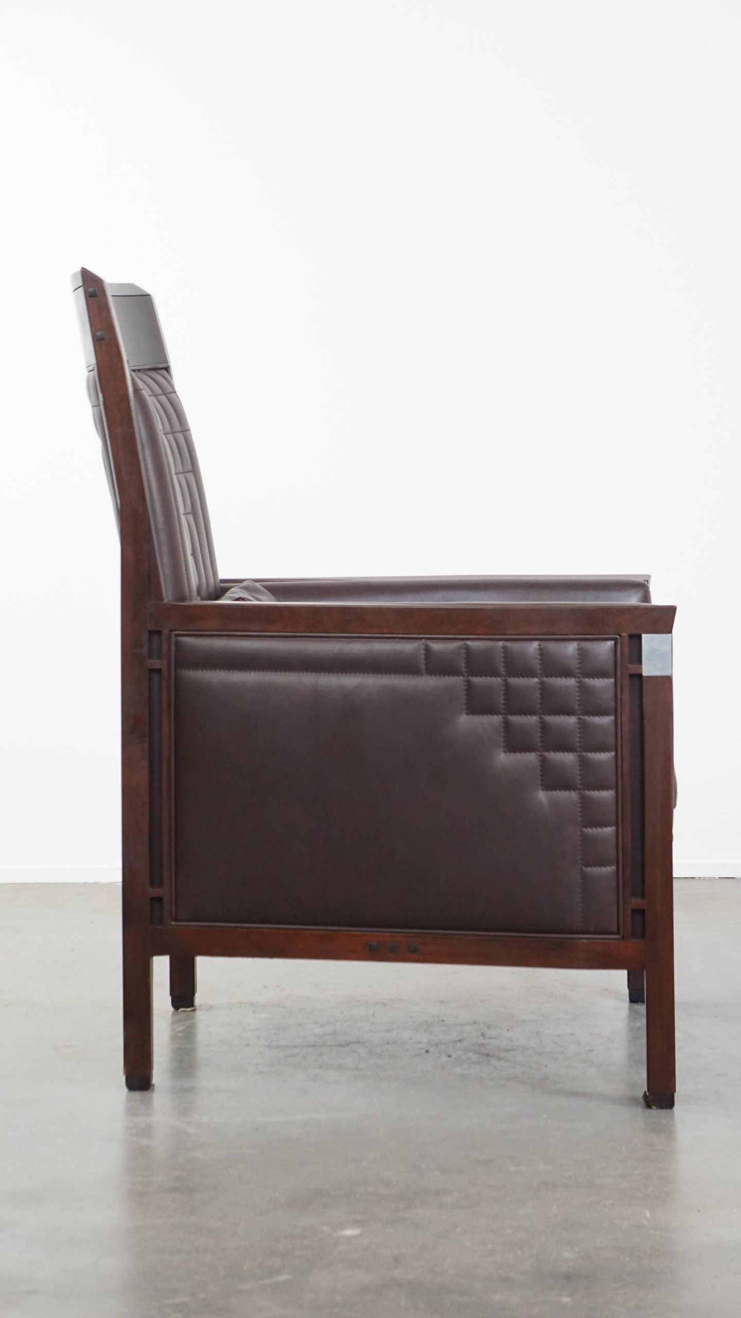 Luxe Art Deco Schuitema Design Fauteuil Met Donkerbruin Leer Uit De Decoforma Serie image 4