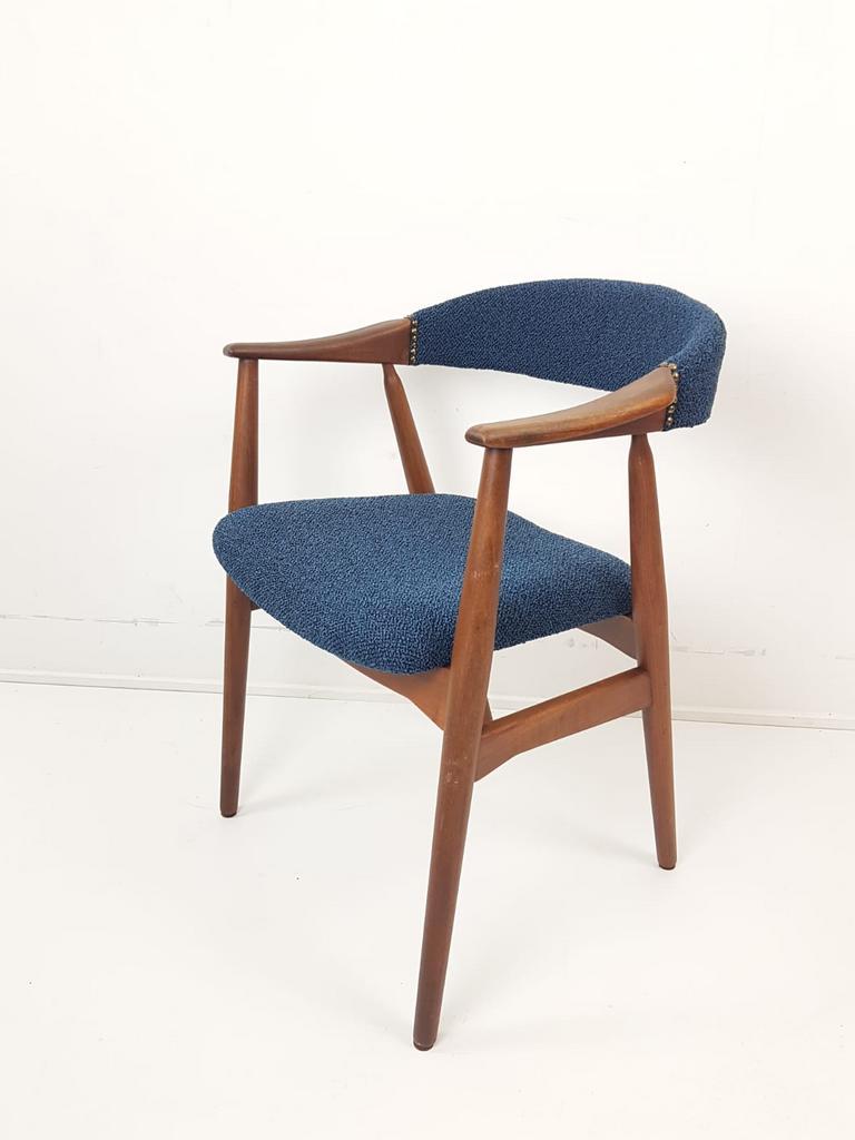 Set Van 2 Deense Vintage Farstrup Stoel Blauw Thomas Harlev image 7
