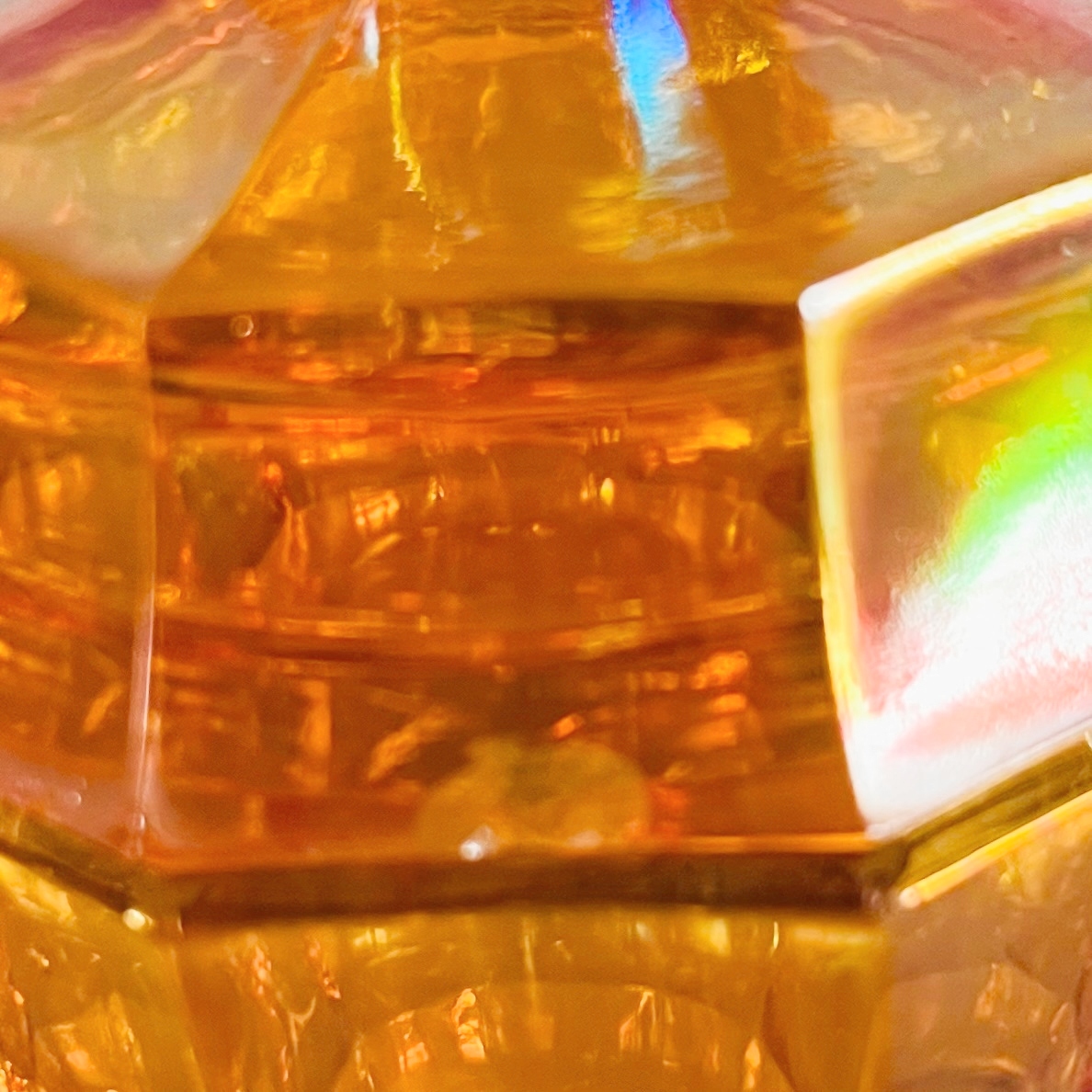Artdeco Carnival Kristallen Sieradendoos Iriserend Oranje 1930’s image 7