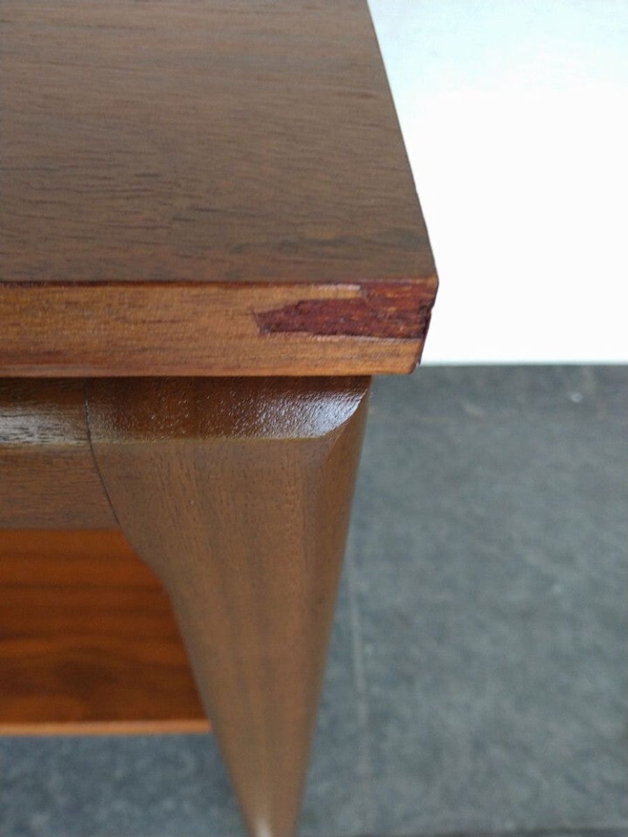Scandinavisch Teakhouten Vintage Serveerwagen image 2