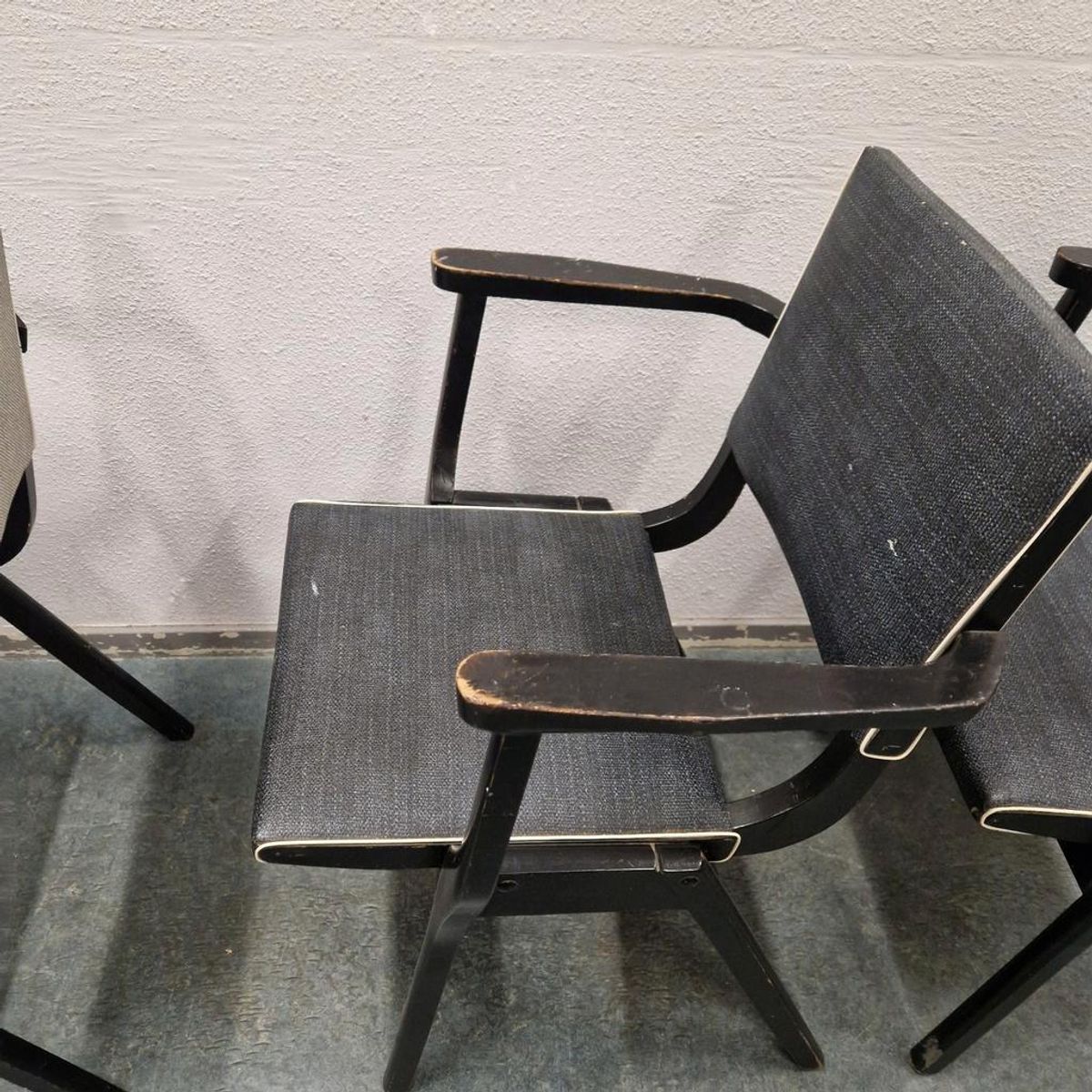 Set Van 4 Vintage Stoelen Stako Eetkamerstoelen Fifties image 6