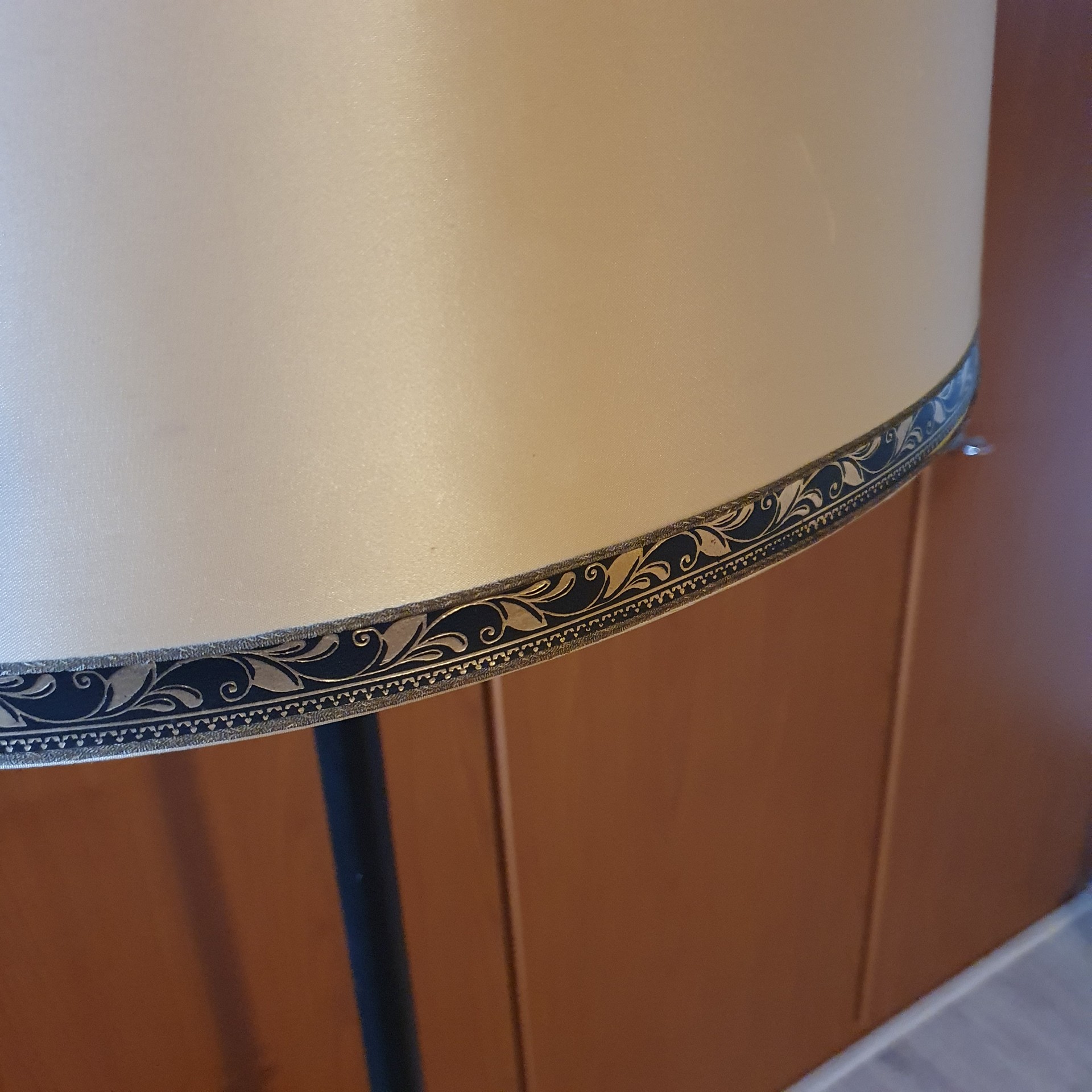 Klassiek - Vloerlamp - Staande Lamp - Met Leder Omkleed -1950 image 4