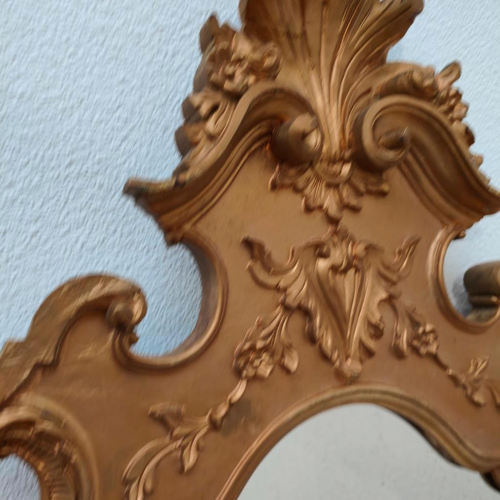 Vintage Brocante Rococo Barok Spiegel Schouwspiegel 706 image 8