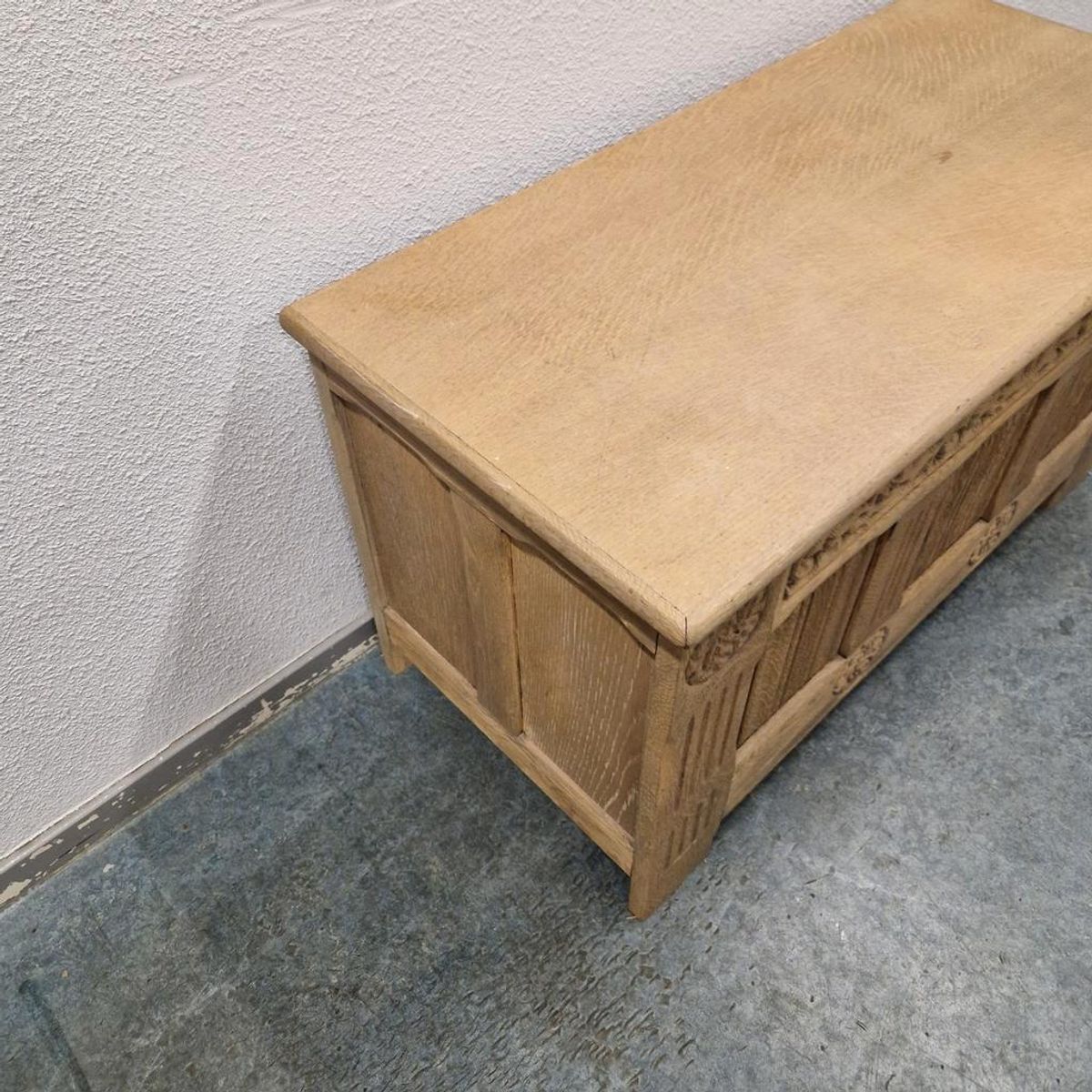 Antieke Dekenkist Gezandstraald Oude Kist Speelgoedkist image 3