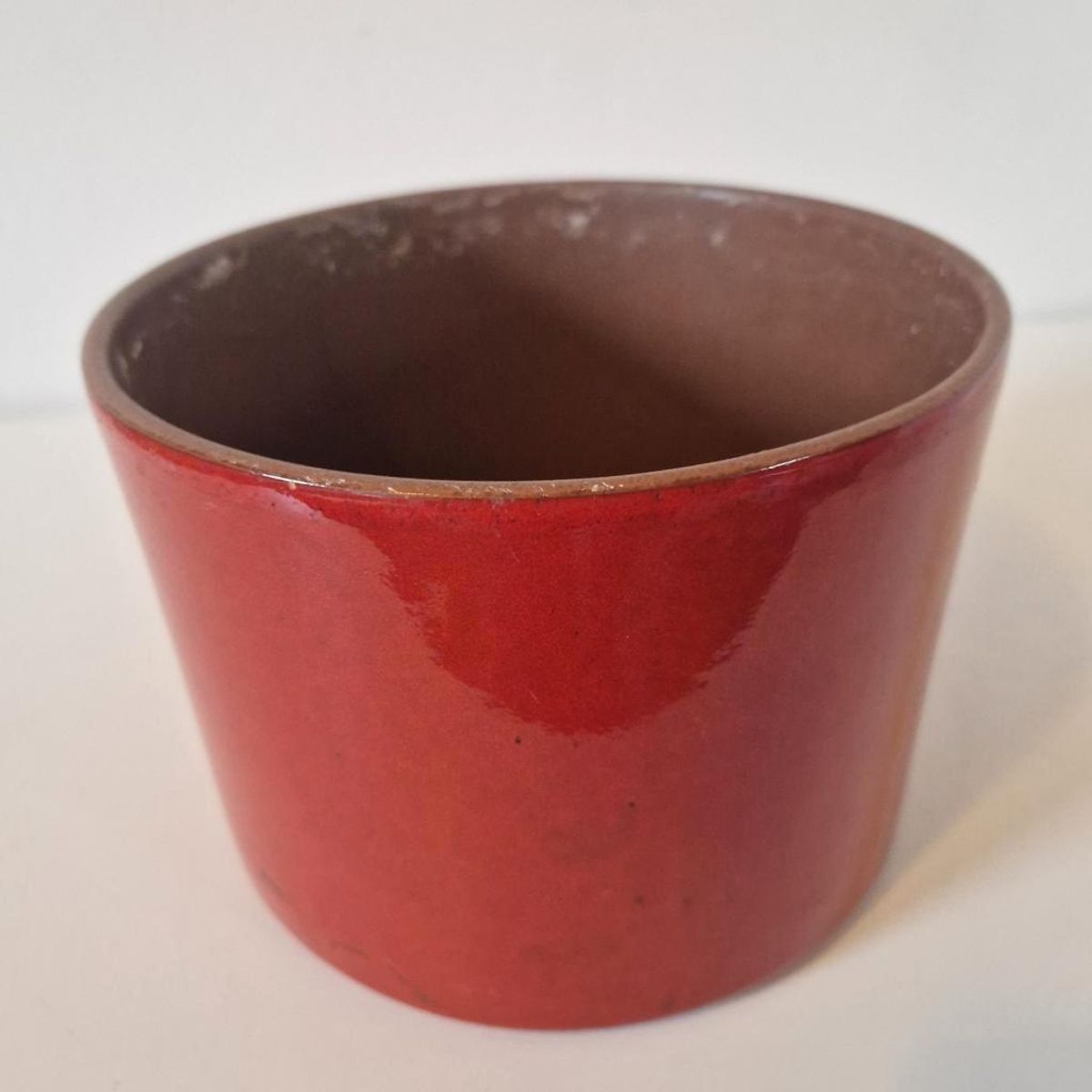 Vintage Bloempot Rood Oranje Keramieke Pot image 4