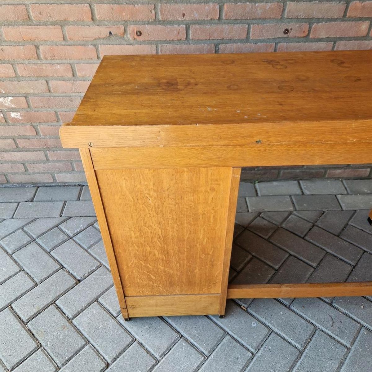 Antiek Artdeco Bureau Beuken Bureau Vintage image 3