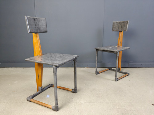 Vintage Industrial Chairs, 1970s - Set Of 4 image 9