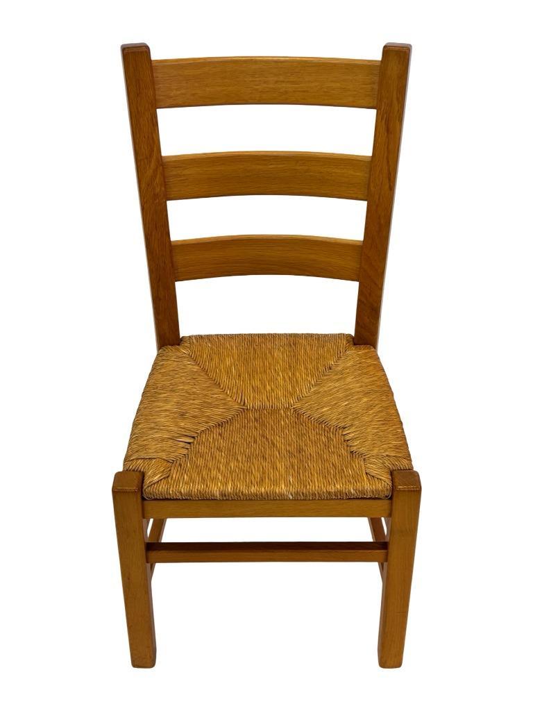 Vintage Set Van 6 Eetkamerstoelen Eiken En Riet Design image 21