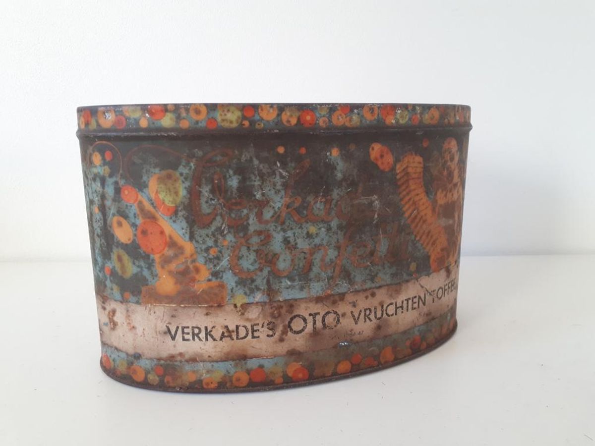 Antiek Blik Verkade Verkades Confetti Oto Vruchten Toffee image 1