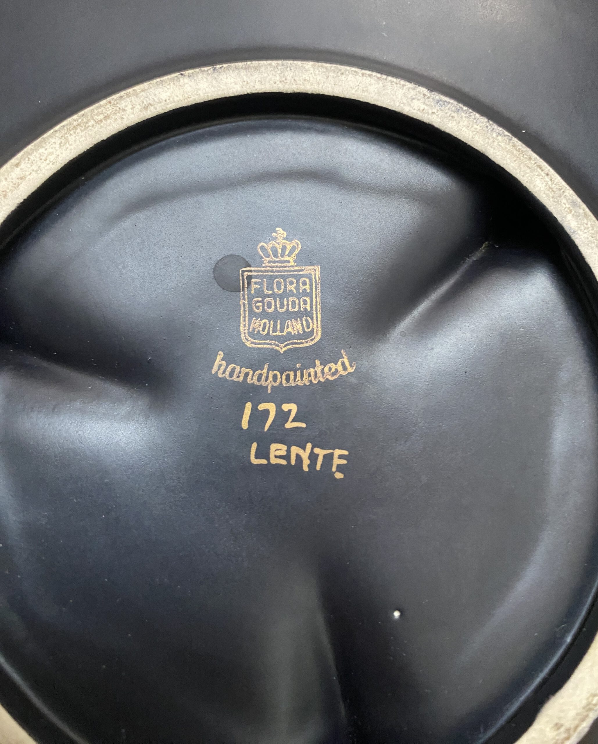 Ceramic Serving Plate In Platteel By Flora Gouda Decor “Lente” 1960S image 5