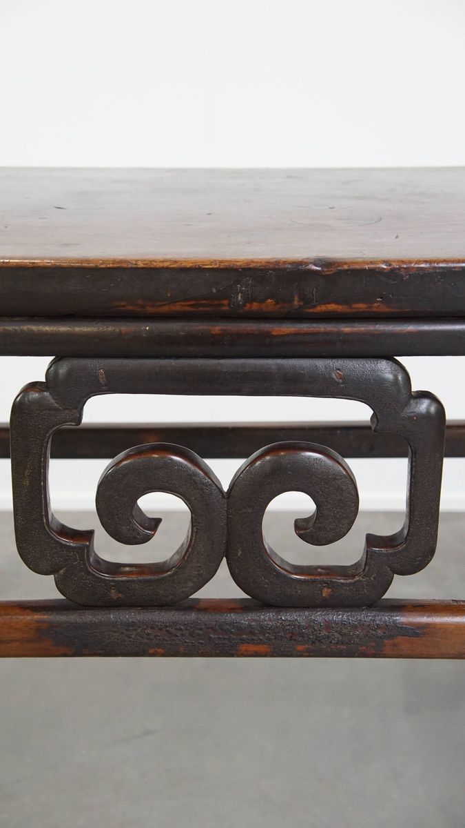 Antieke Chinese Side Table/ Altaar Tafel Uit Begin 1900 Met Een Zeldzame Single Piece Top image 10