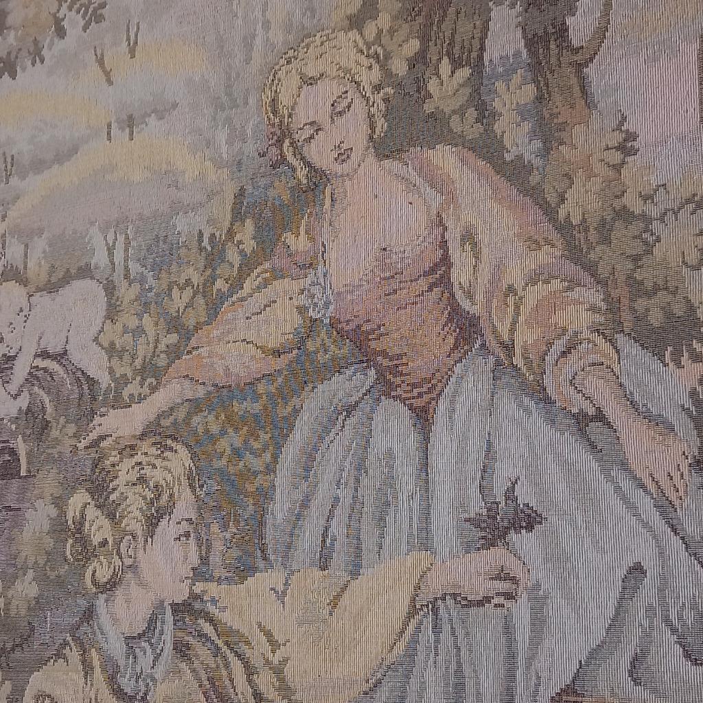 Antieke Italiaanse Gobelin In Houten Lijst image 8