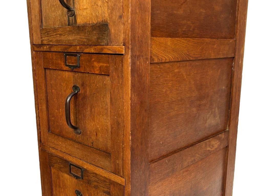 Antieke Oude Eiken Notariskast Eye Catcher Ladekast Jaren 30 image 3