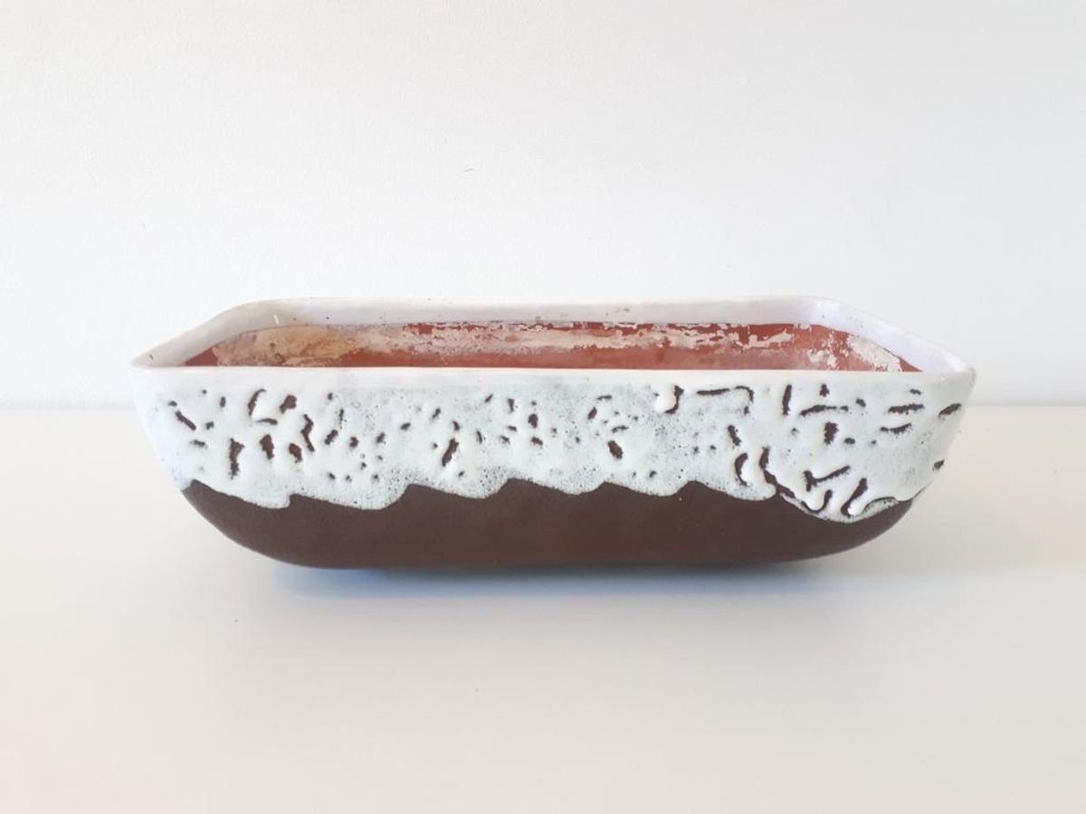 Xxl Cactus Pot Bonsai Pot Lava Keramiek Schaal Jaren 50 image 2