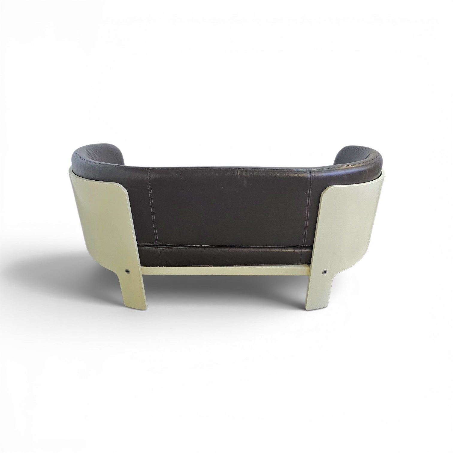 Bz49 Sofa By Hans Ell For 't Spectrum / 1970 / Dark Brown Leather image 20