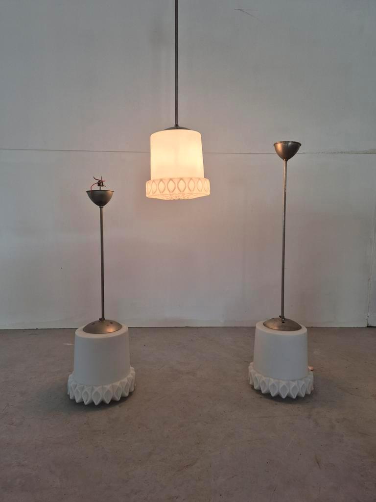 3 Peil & Putzler Hustadt Zonnebloem Vintage Opaline Hanglamp image 2