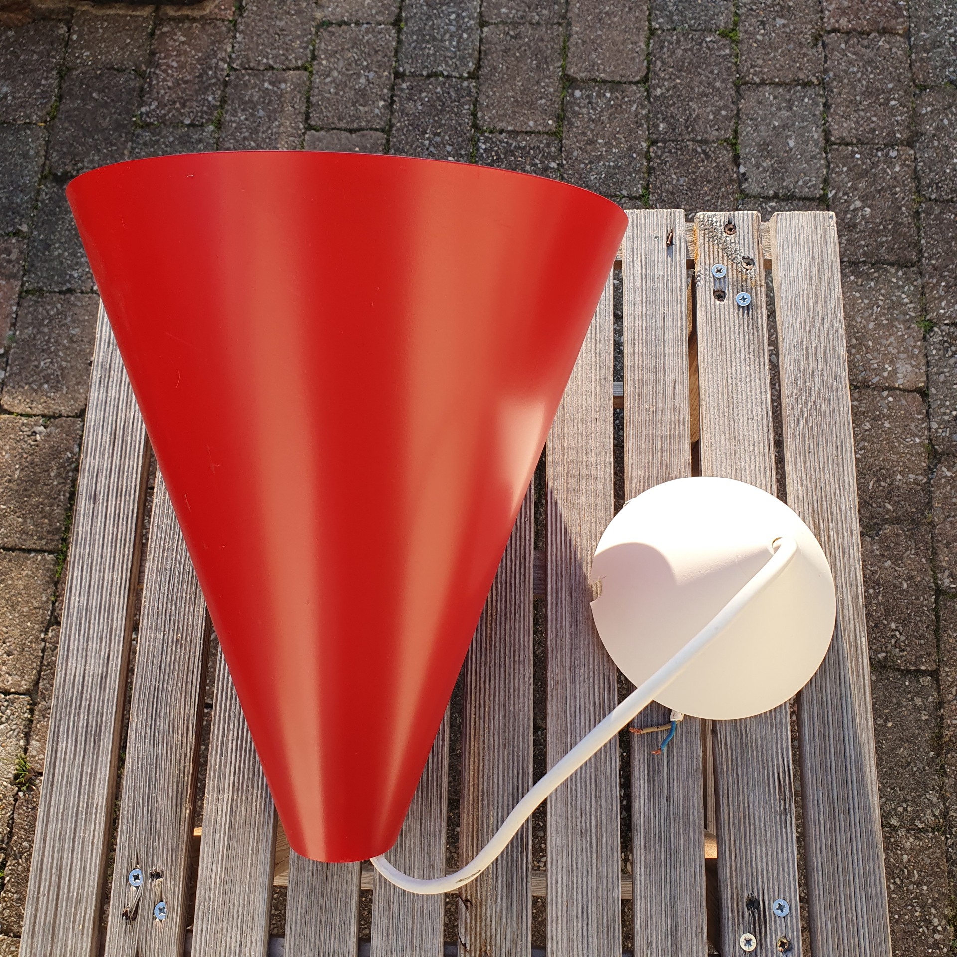 Vintage - Hanglamp - Kegelvorm - Rood - IKEA image 8