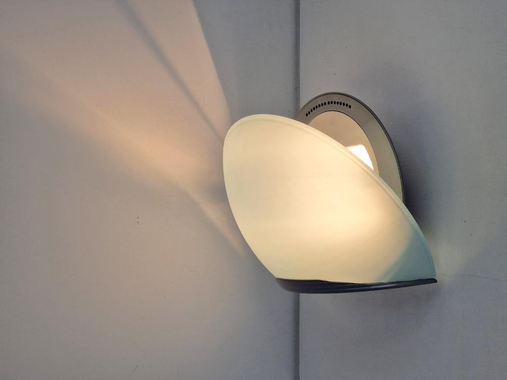 Alvaline Bologna Shell Wandlamp Glas Metaal Italy Memphis 80 image 3