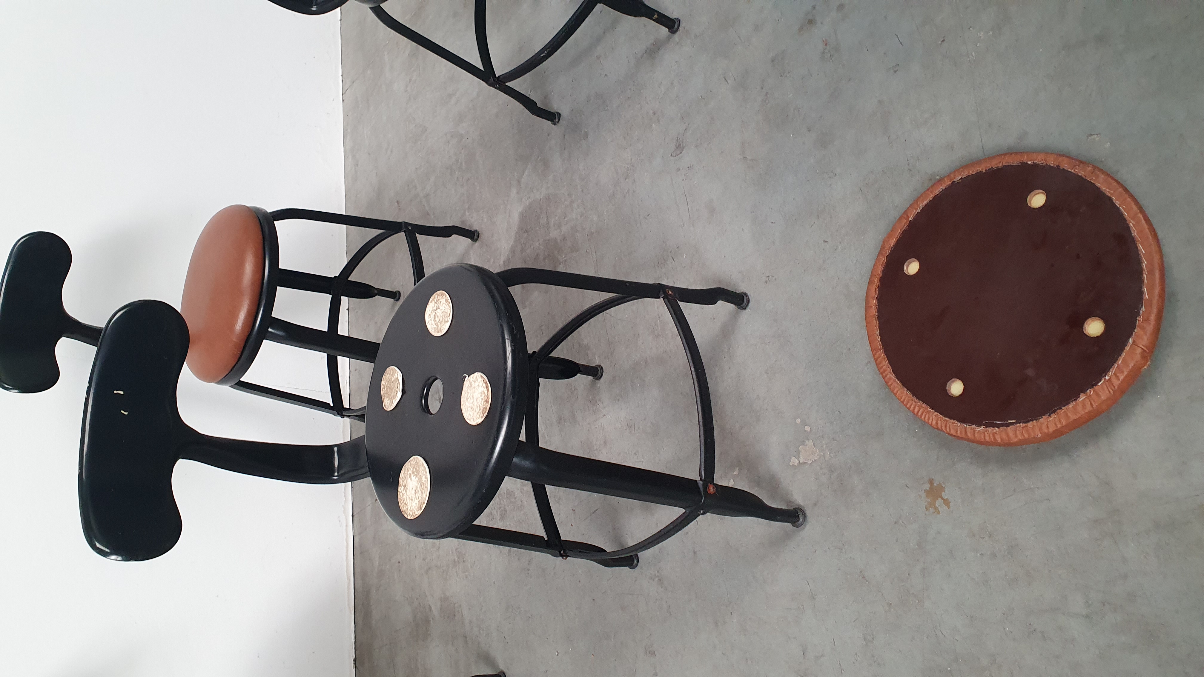 6x Chaise Nicolle Franse Industriële Metalen Design Stoelen image 15