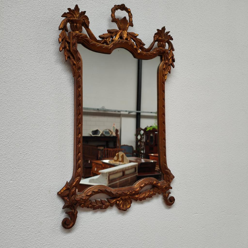 Vintage Goudkleurige Regency Rococo Barok Spiegel Schouwspiegel 704 image 4