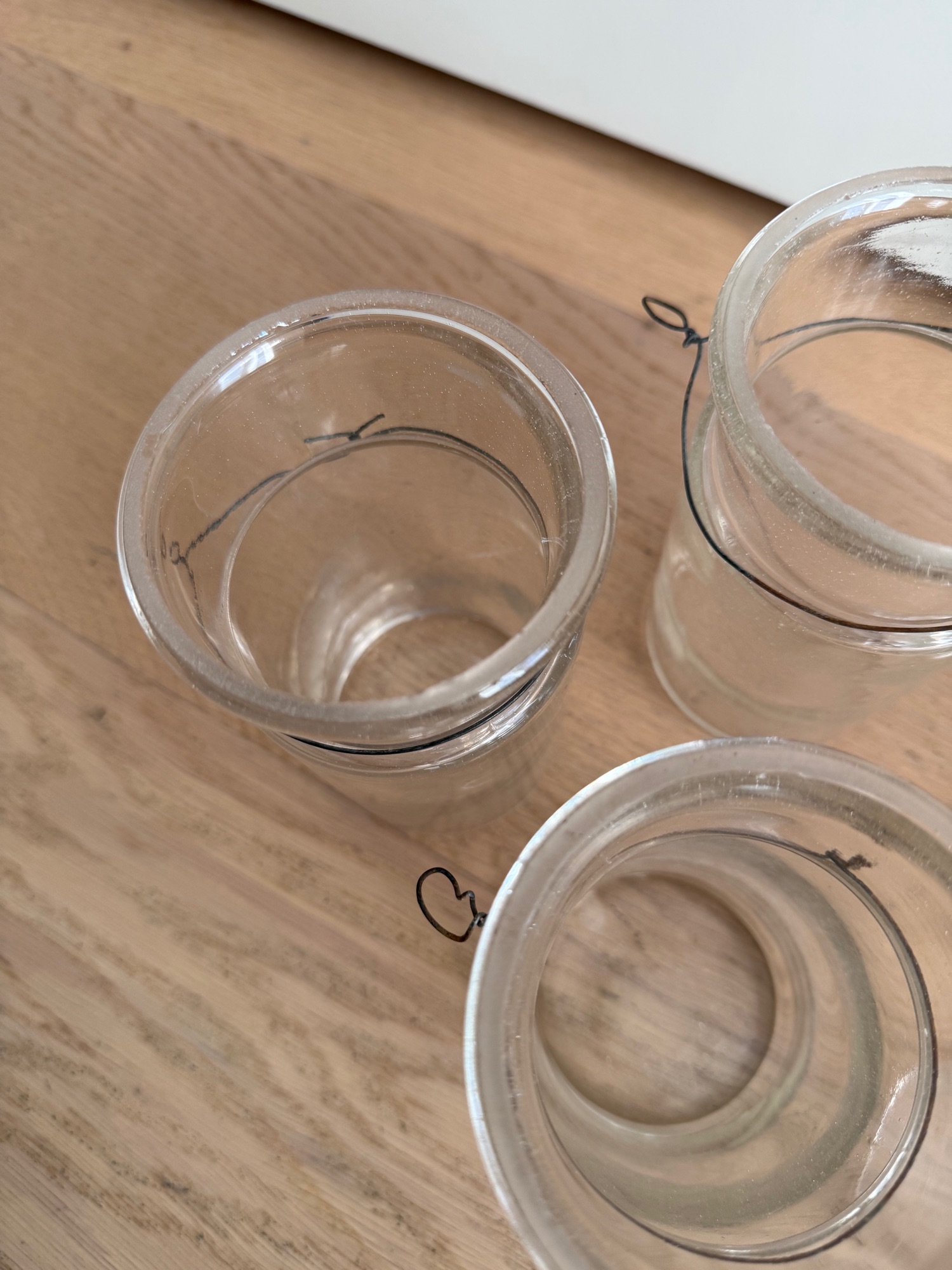 5x Authentiek Pastis Glazen/flessen Met Ijzerdraad Eromheen image 5