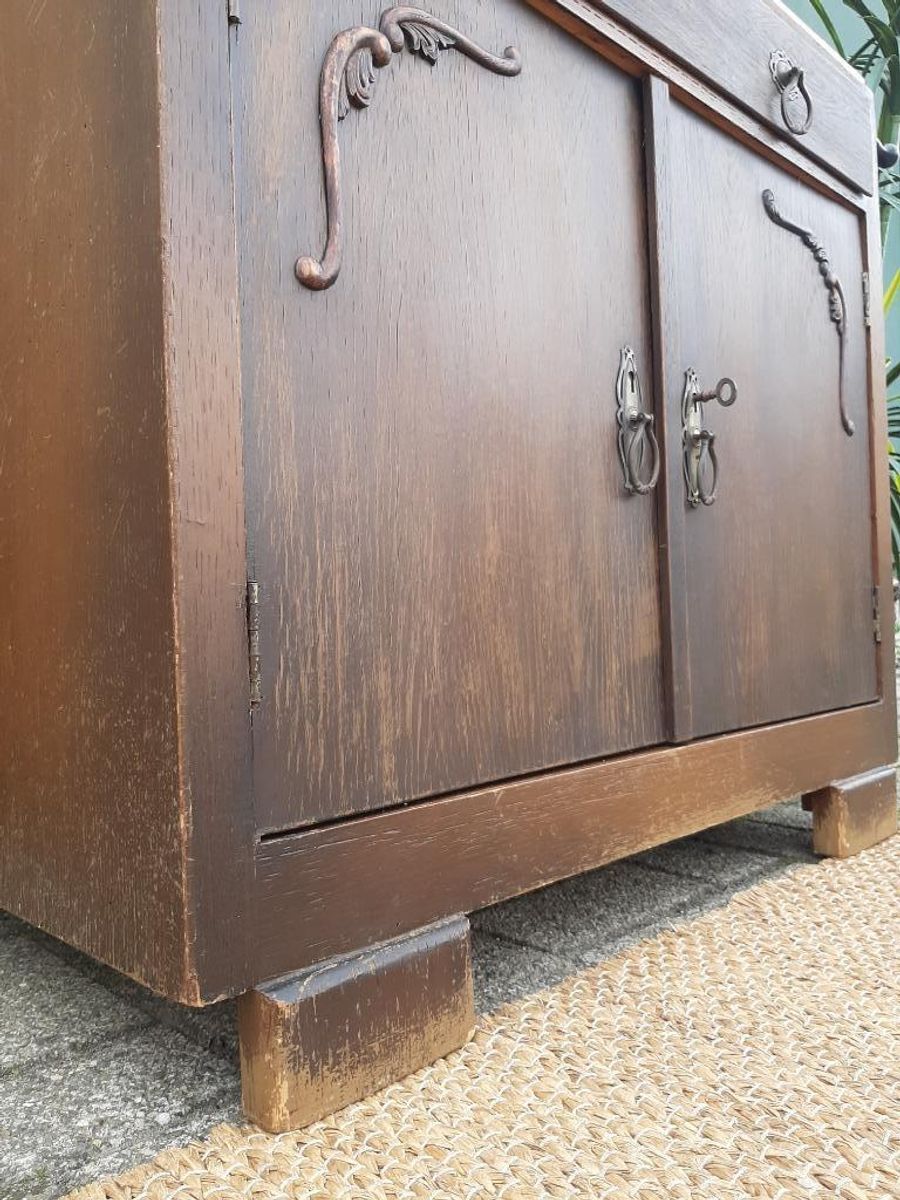 Karakteristiek Oud Kastje Houten Halkastje Badkamerkastje image 12