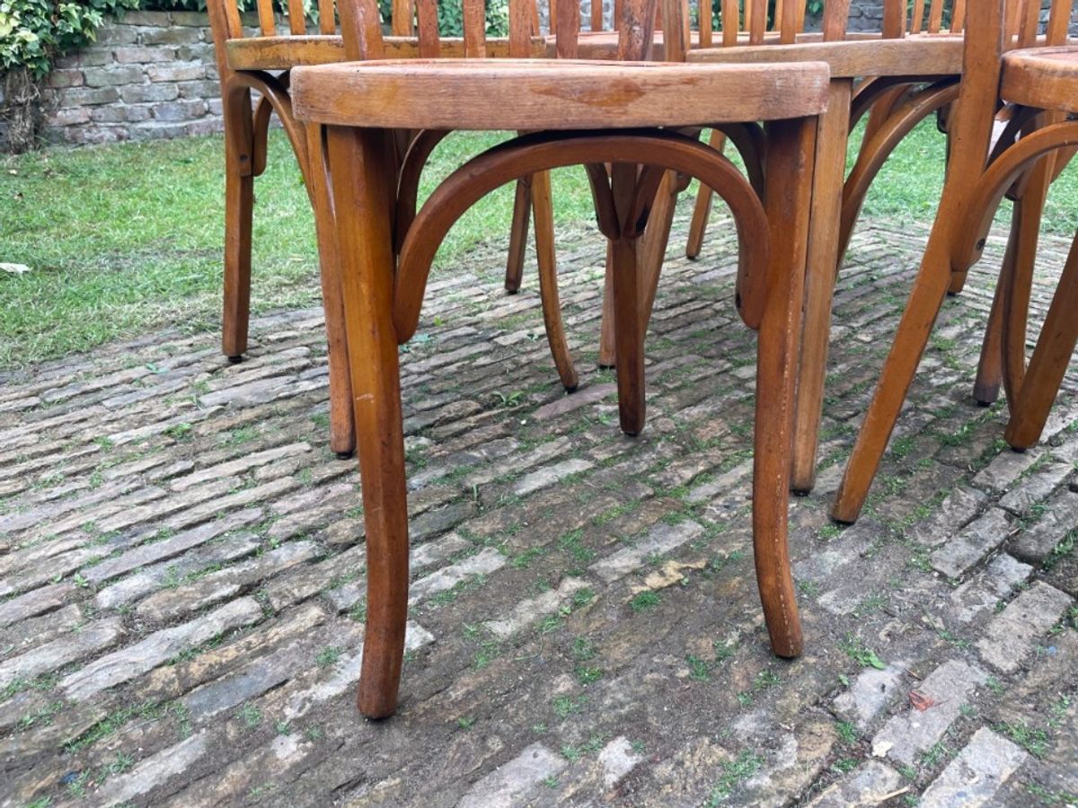 6 + 1 Baumann Bistrostoelen Keukenstoeln Café Stoelen Frans image 4