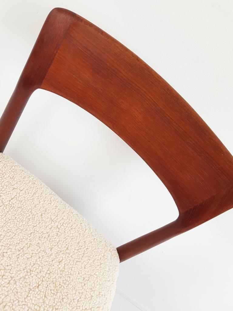 5 Vintage Teakhouten Stoelen Teddy Nieuw Gestoffeerd image 15