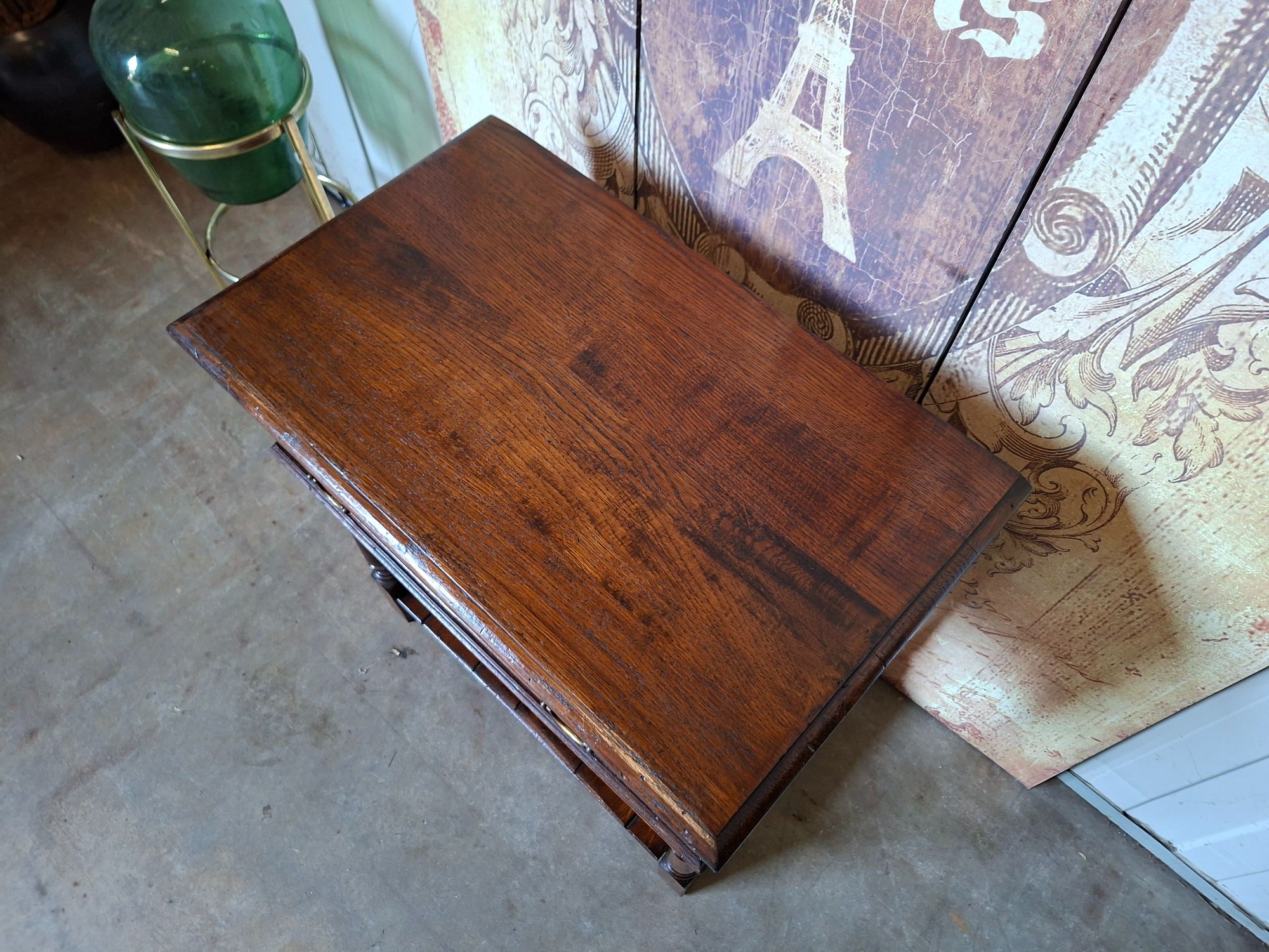 Antiek Klassieke Engels Sidetable, Haltafel, Wandconsole Afm.65x39m En 71cm Hoog. image 6